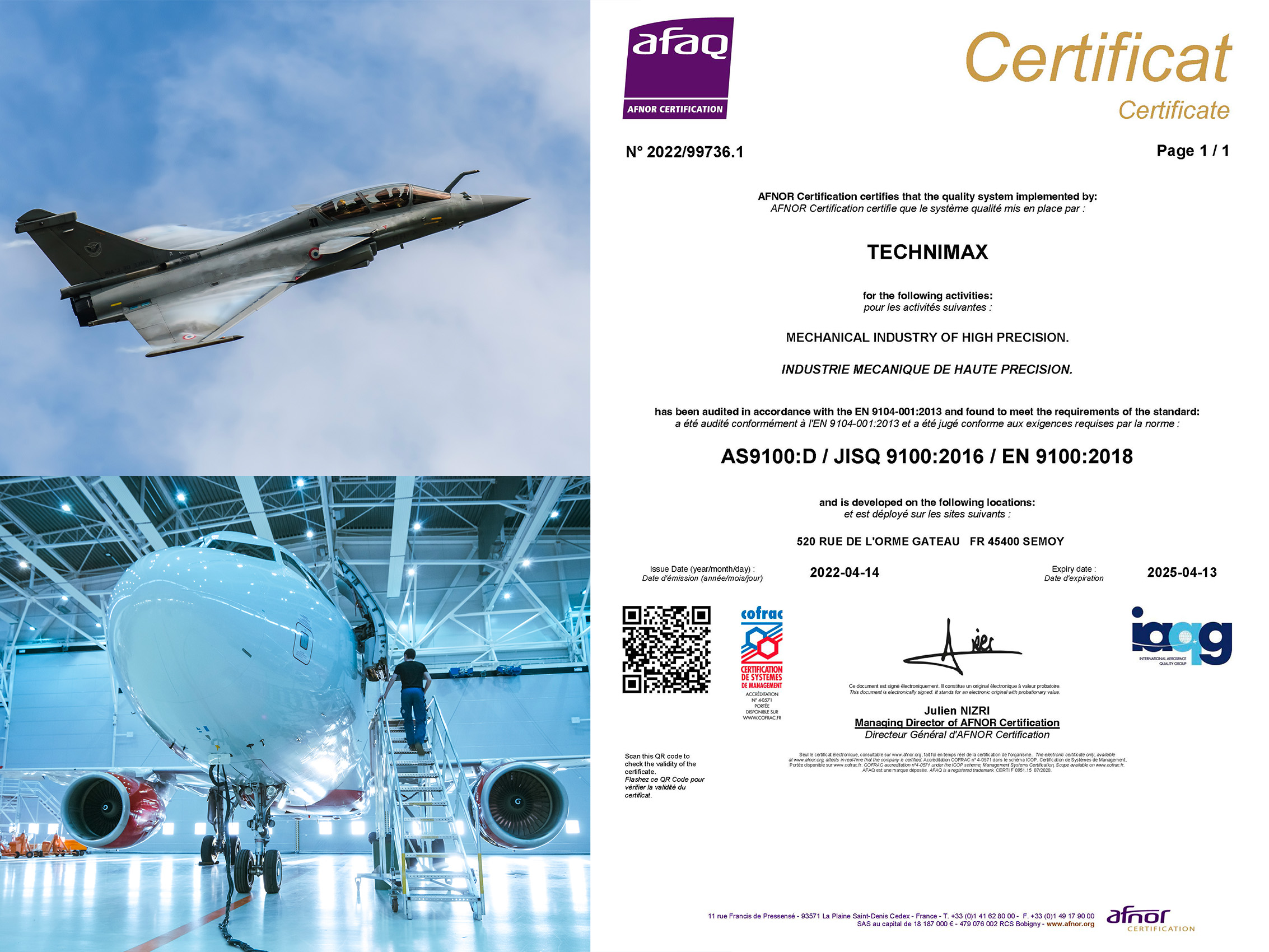 AVRIL 2022 - ISO9001 ET EN9100
