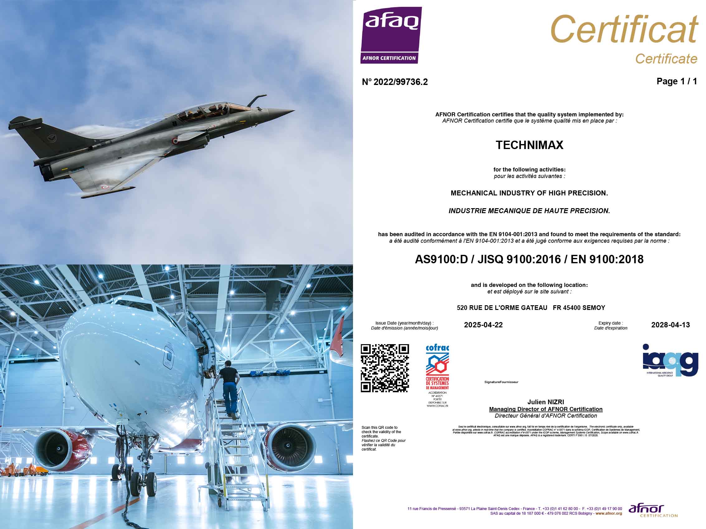 AVRIL 2025 - ISO9001 ET EN9100